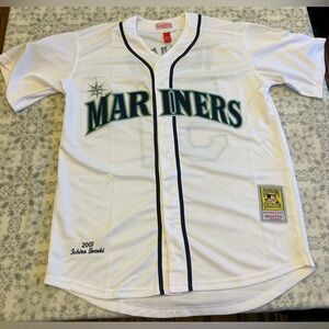 NWOT- Ichiro Suzuki Seattle Mariners White Home Baseball Jersey Men's (44) Large